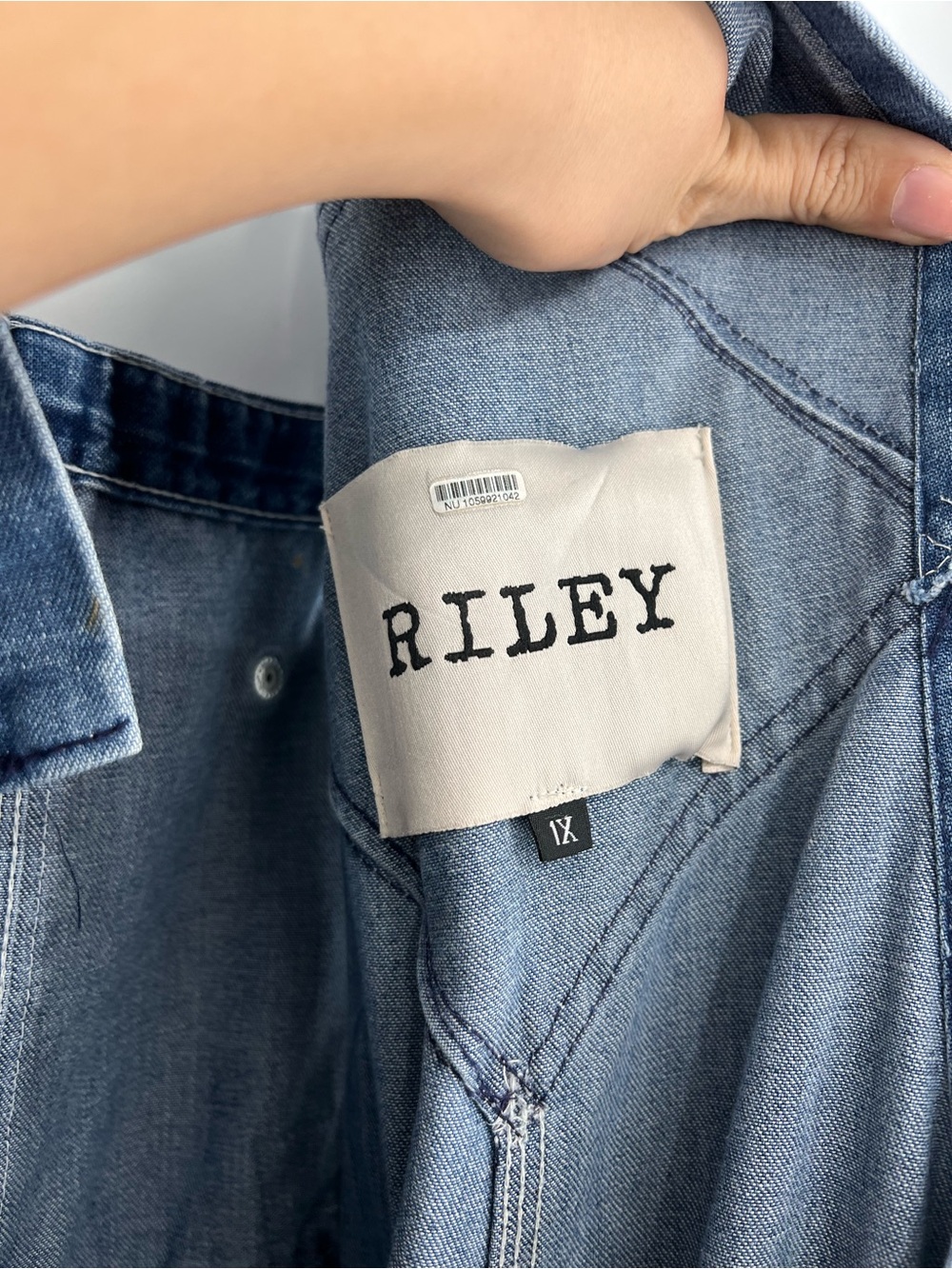 Riley Vintage Eclectic Patchwork Straight Leg Denim Jumpsuit Denim Overalls 1X - Picture 15 of 15